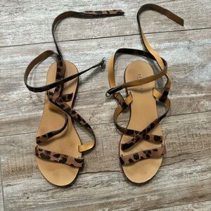 Sezane low Helene leopard sandals